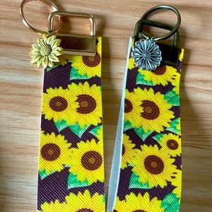 Homemade faux leather keychains